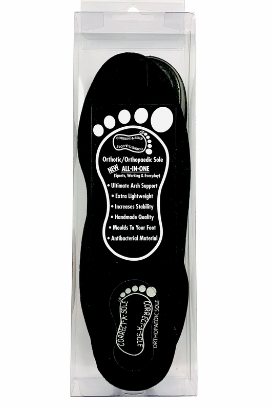 Correct-a-Sole® Insoles - Black (front pack shot)