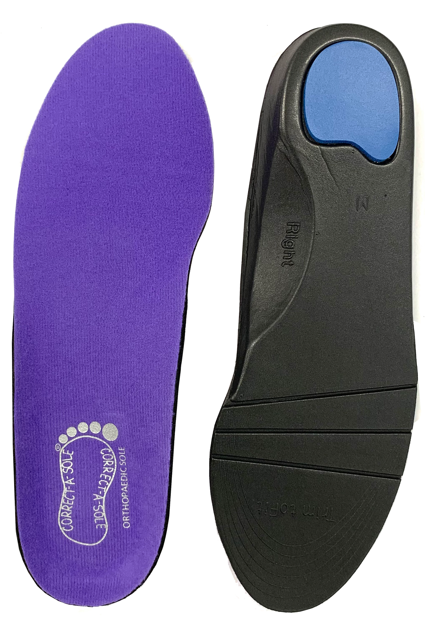 Correct-a-Sole® Insoles - Purple (front & back)