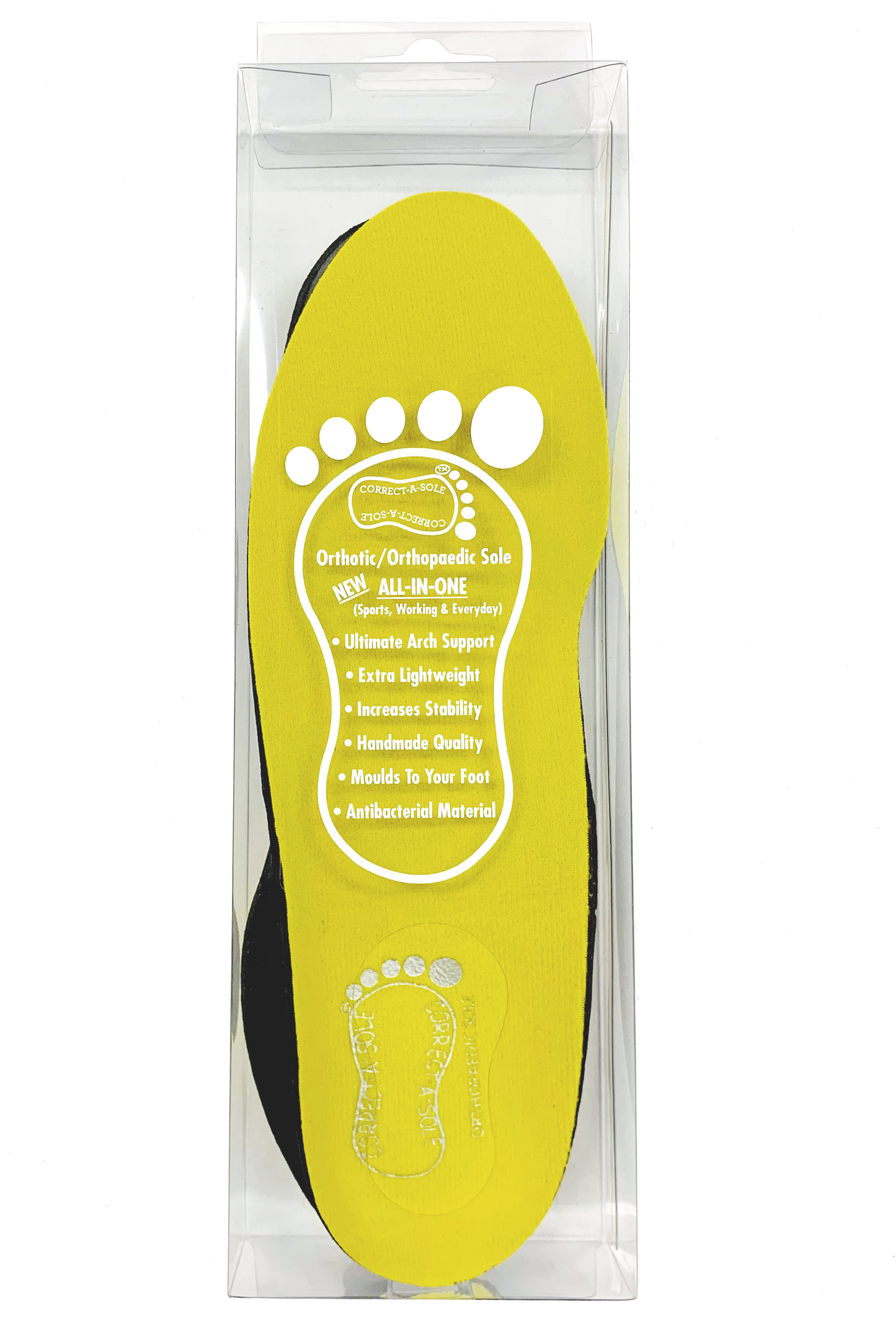 Correct-a-Sole® Insoles - Yellow (front pack shot)